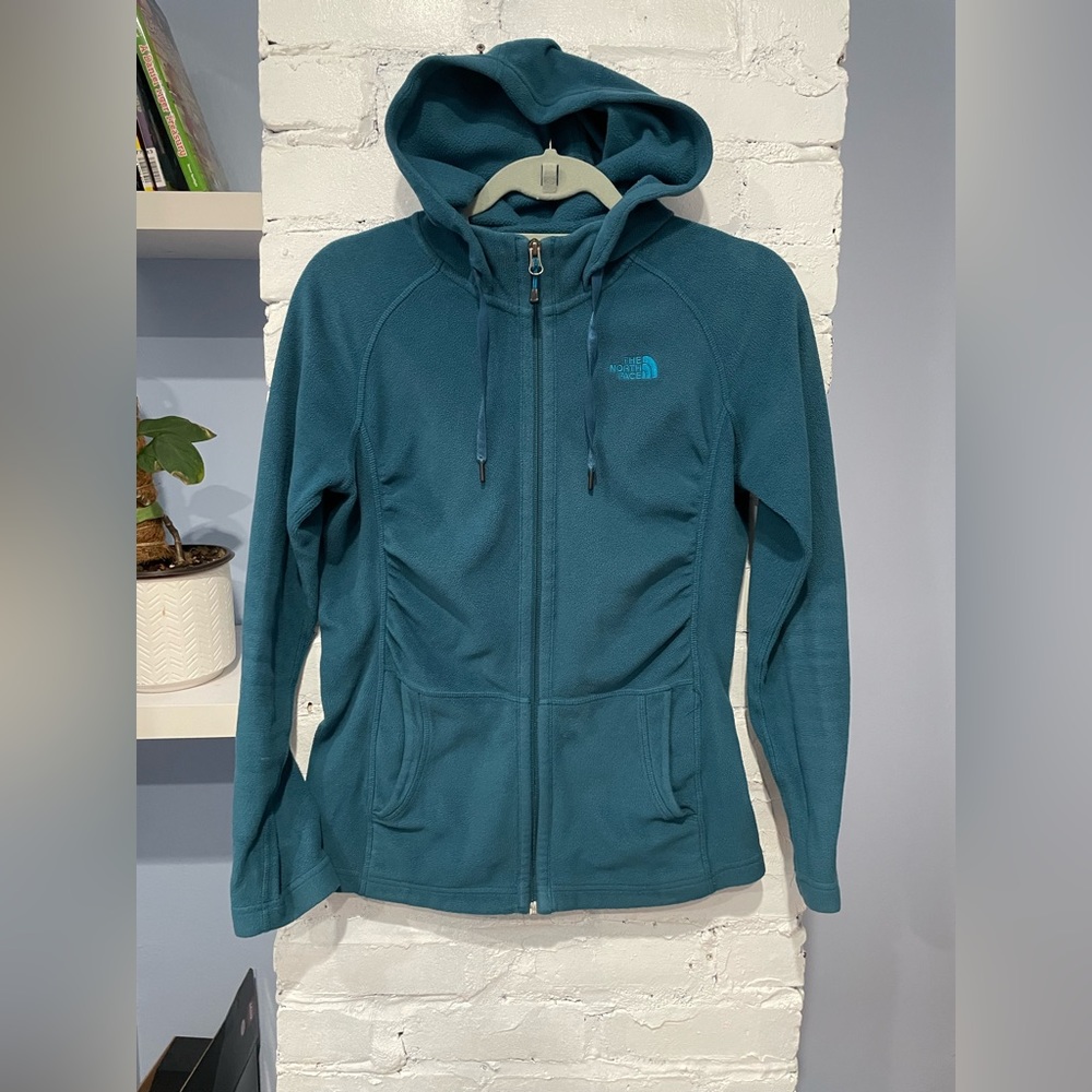 The North Face - Fleece Hooded Light Weight Full Zip - Blue Size Women’s Small